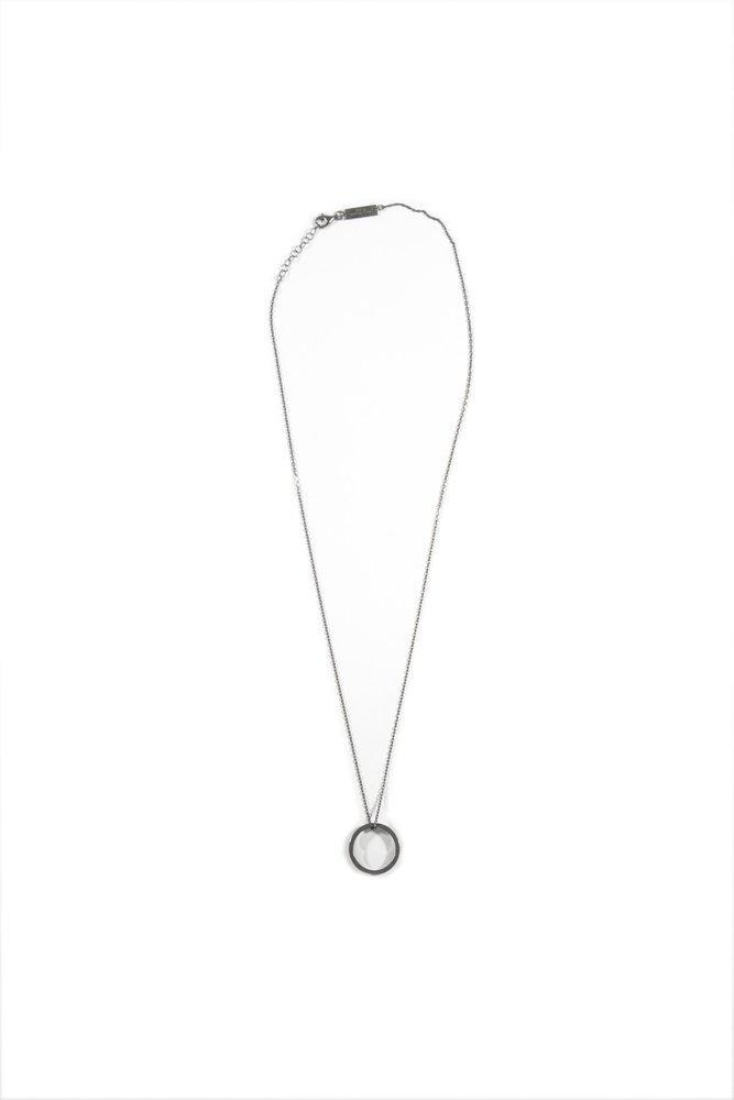 商品MAISON MARGIELA|Maison Margiela Ring Pendant Logo Engraved Necklace,价格¥2808,第1张图片