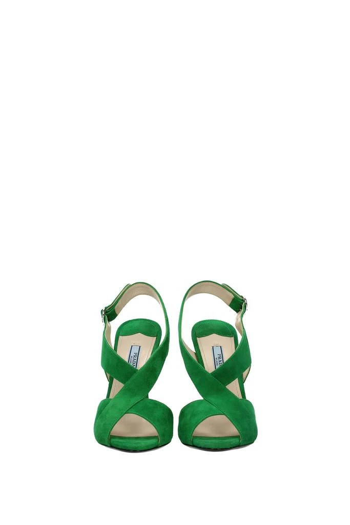 商品Prada|Sandals Suede Green,价格¥1926,第3张图片详细描述