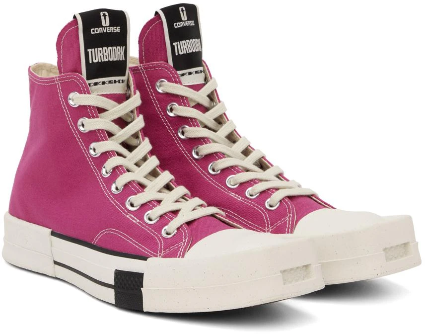 商品Rick Owens|Pink Converse Edition TURBODRK Chuck 70 Sneakers,价格¥1404,第4张图片详细描述