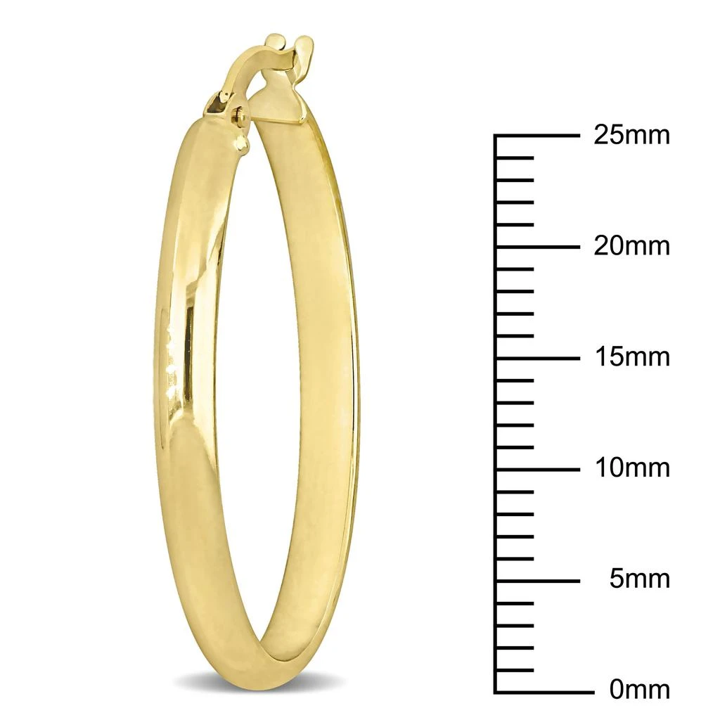 商品Mimi & Max|29mm Oval Hoop Earrings in 10k Yellow Gold,价格¥1151,第3张图片详细描述