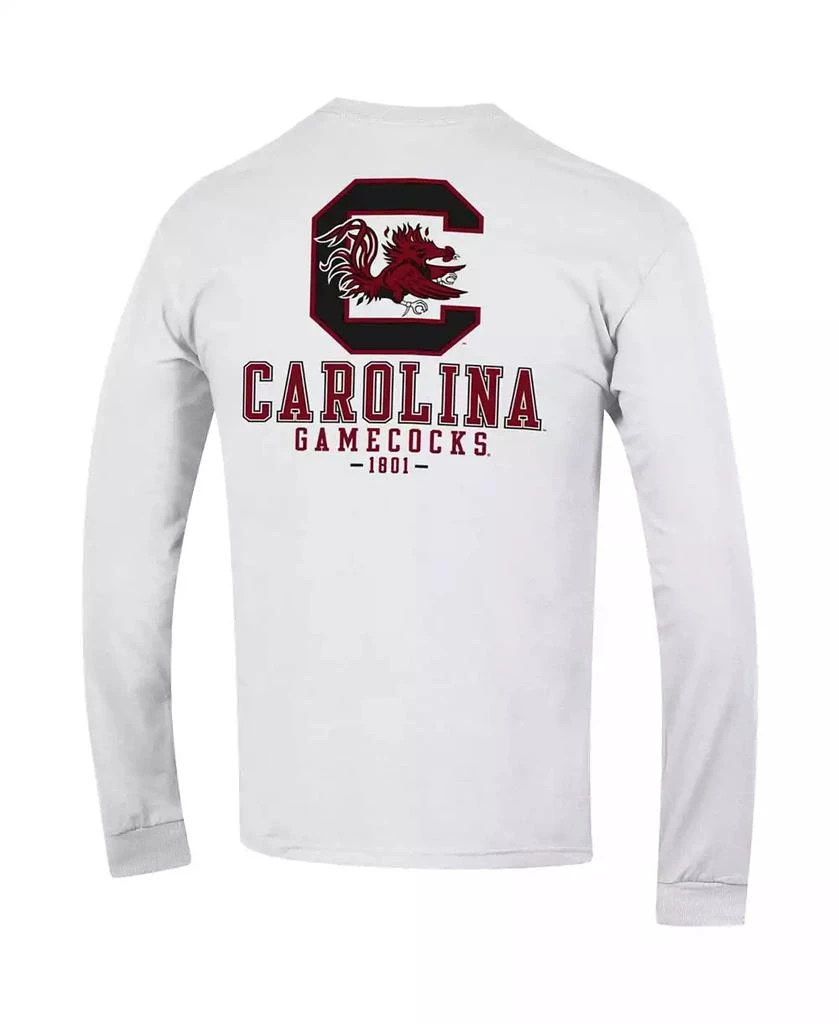 商品CHAMPION|Men's White South Carolina Gamecocks Team Stack 3-Hit Long Sleeve T-shirt,价格¥227,第3张图片详细描述