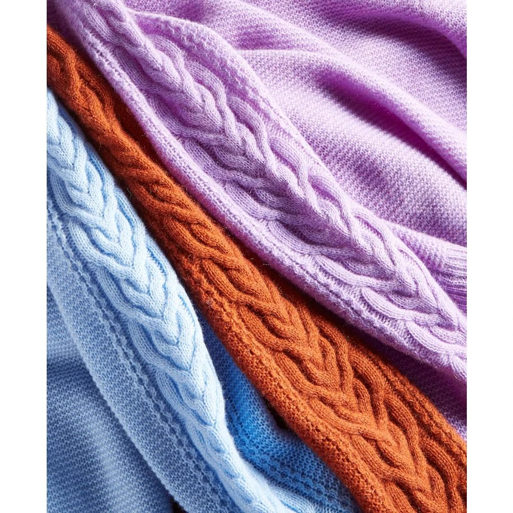 商品Charter Club|Women's 100% Cashmere Cable-Knit-Sleeve Sweater, Created for Macy's,价格¥627,第5张图片详细描述