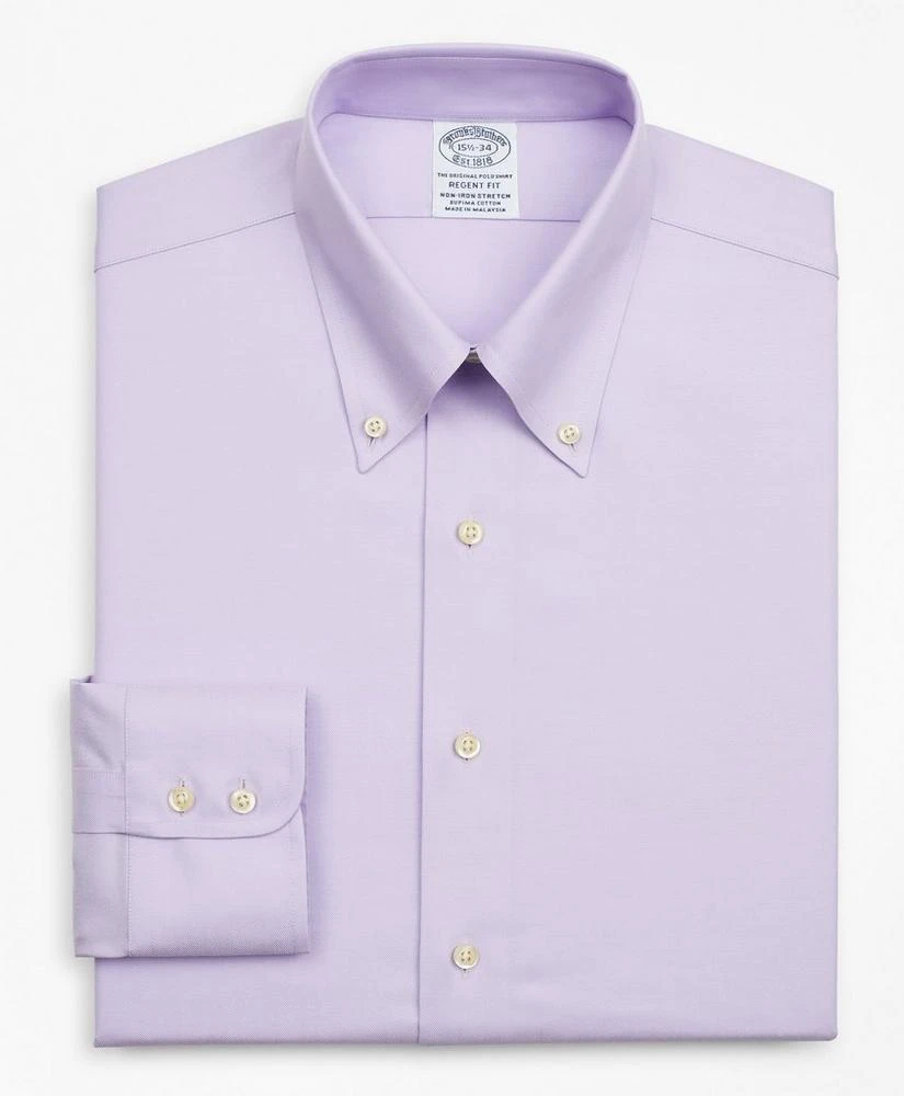 商品Brooks Brothers|Stretch Regent Regular-Fit  Dress Shirt, Non-Iron Twill Button-Down Collar,价格¥960,第4张图片详细描述