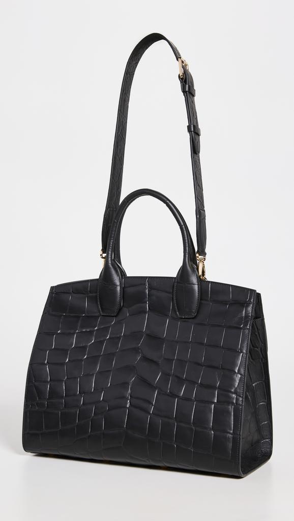 商品Salvatore Ferragamo|Salvatore Ferragamo 菲拉格慕 The Studio 鳄鱼纹效果公文包,价格¥24957,第6张图片详细描述
