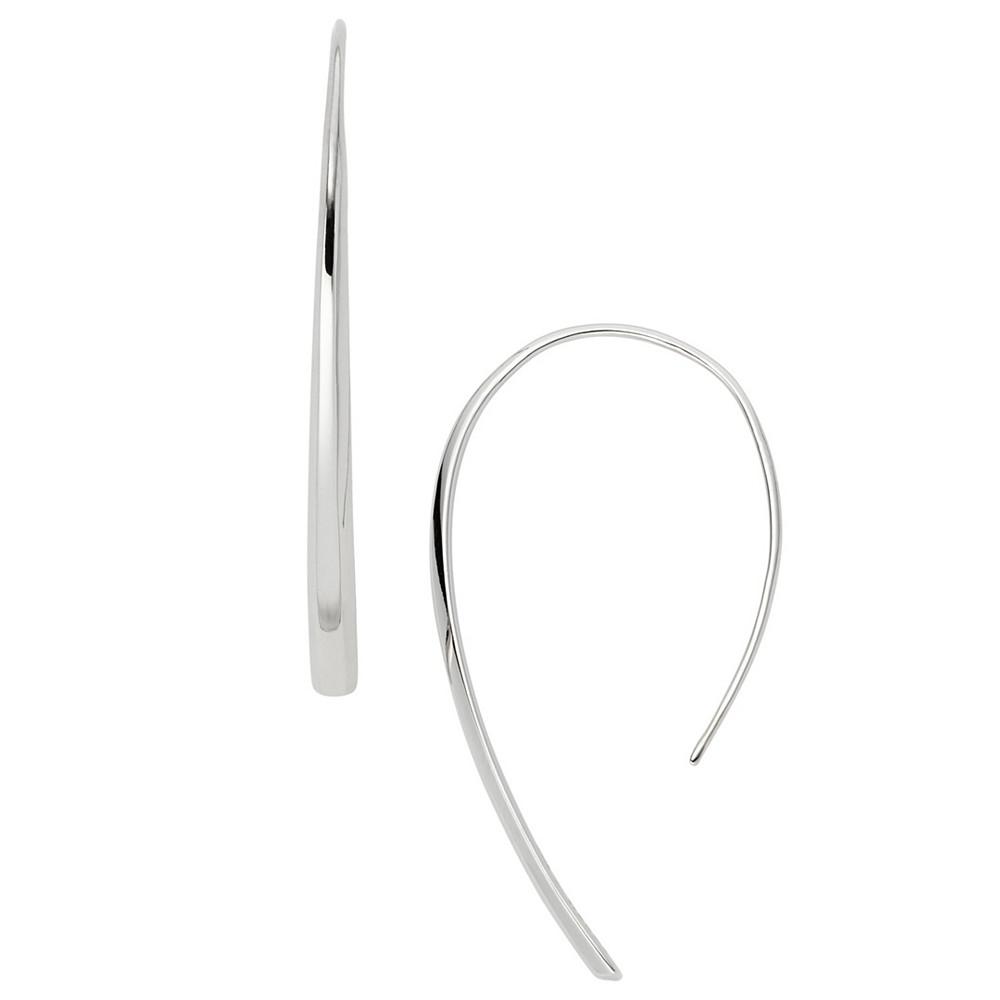 Sadie Stainless Steel Bevel Hoop Earring商品第1张图片规格展示