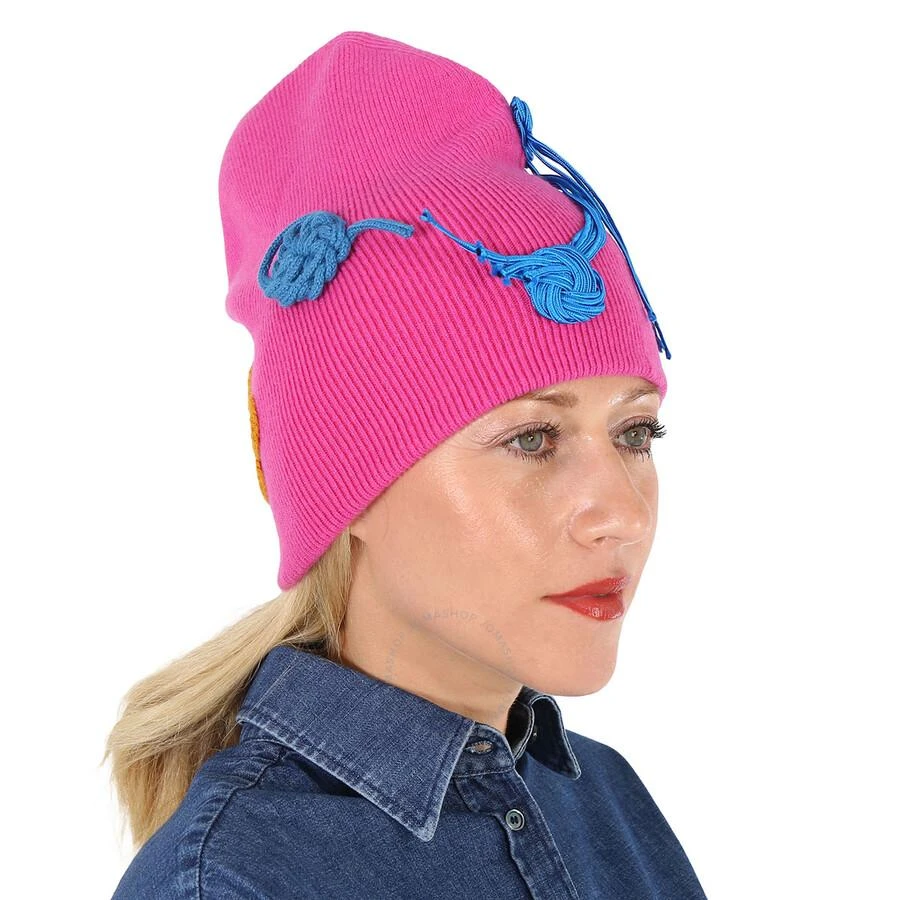 商品Burberry|Fuchsia Pink Floral Crochet Cashmere Blend Beanie,价格¥827,第2张图片详细描述