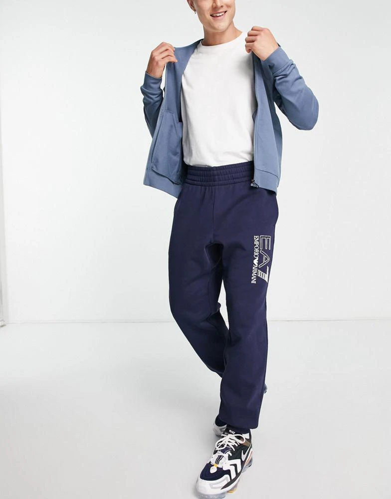 商品EA7|Armani EA7 visibilty logo joggers in navy,价格¥422,第3张图片详细描述