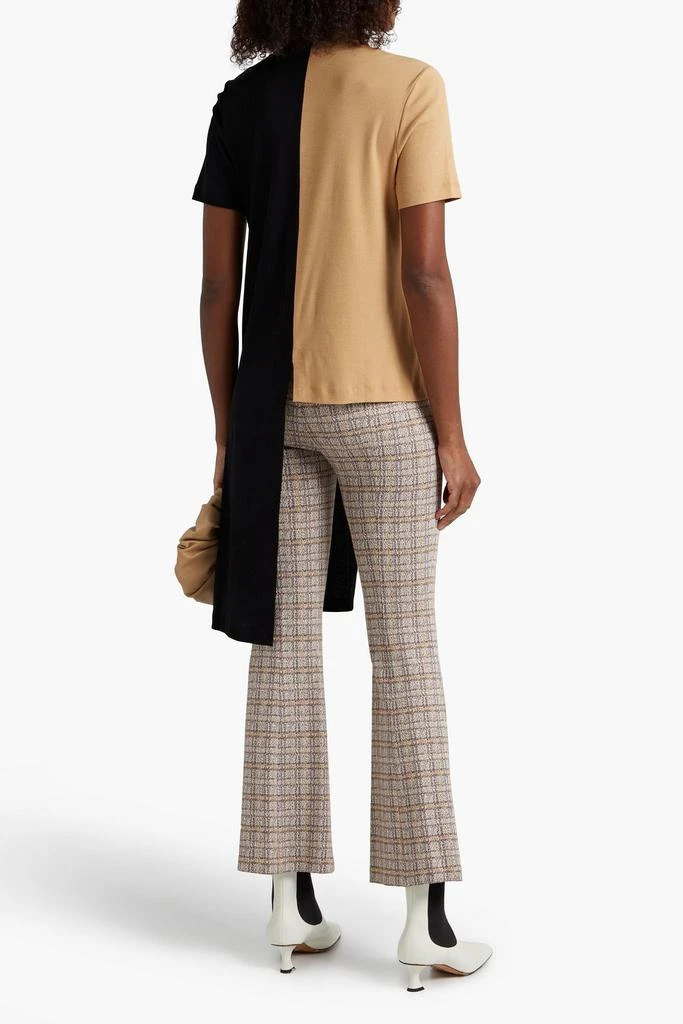 商品ROSETTA GETTY|Asymmetric two-tone cotton-jersey top,价格¥1164,第1张图片