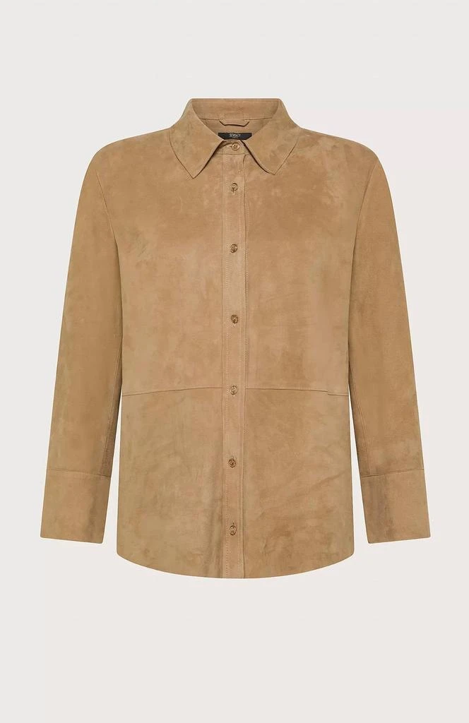 商品SEVENTY|Lightweight Suede Shirt In Kaki,价格¥2810,第1张图片