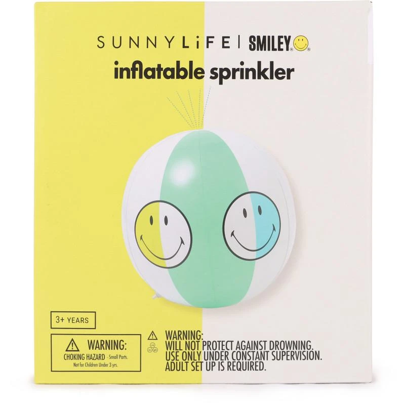 商品Sunnylife|Smiley inflatable sprinkler in white and green,价格¥402,第2张图片详细描述