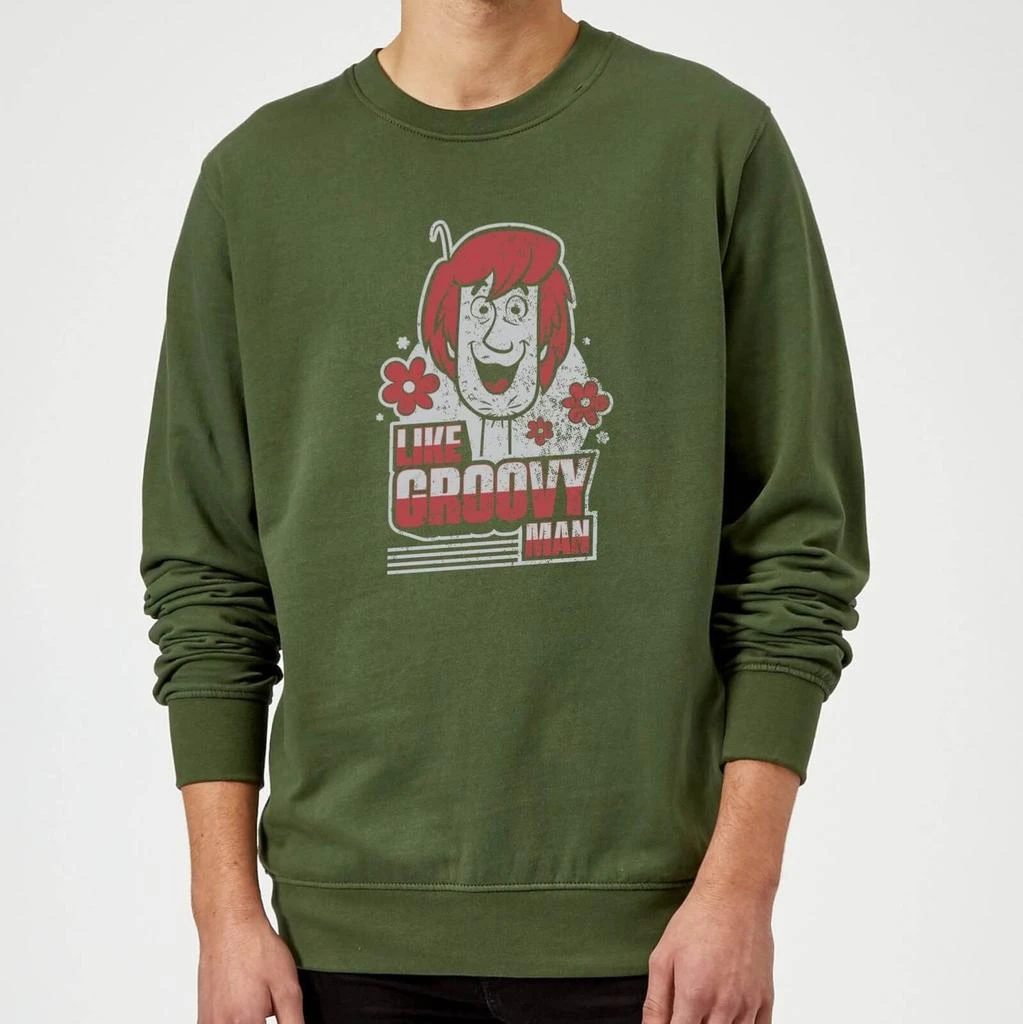 商品Original Hero|Scooby Doo Like, Groovy Man Sweatshirt - Forest Green,价格¥251,第1张图片详细描述