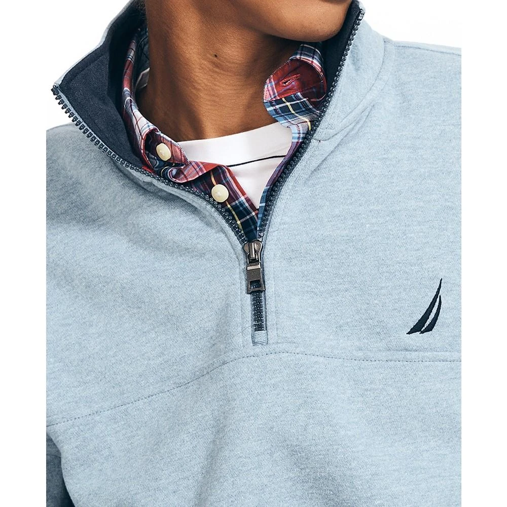 商品Nautica|Men's J-Class Classic-Fit Quarter Zip Fleece Sweatshirt,价格¥378,第4张图片详细描述