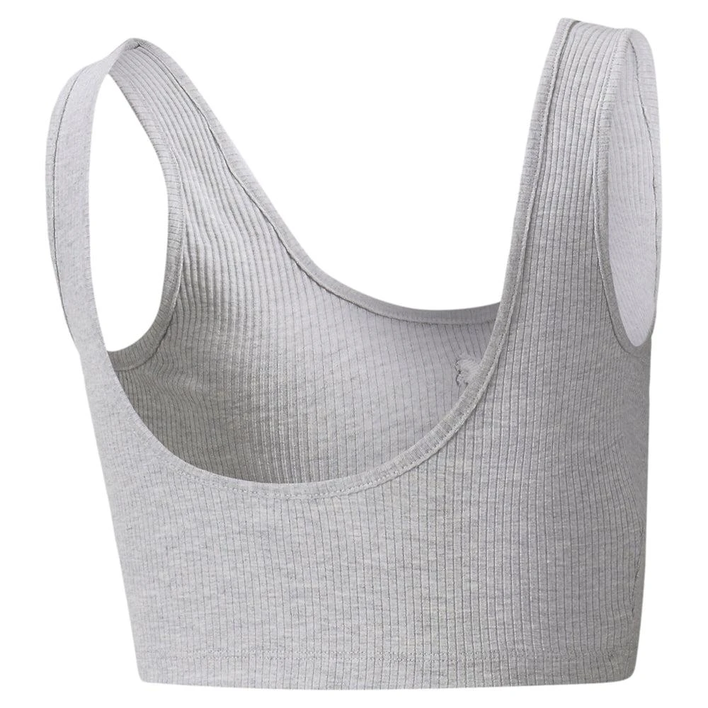 商品Puma|Classics Ribbed Cropped Scoop Neck Tank Top,价格¥100,第4张图片详细描述