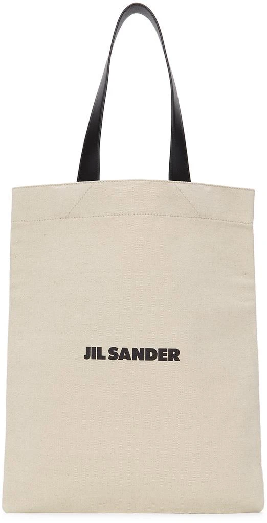 商品Jil Sander|SSENSE Exclusive Off-White Medium Flat Shopper Tote,价格¥2890,第1张图片