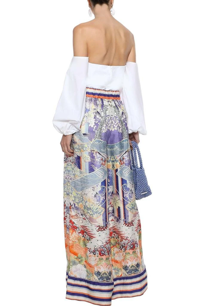 商品Camilla|Crystal-embellished printed satin-jacquard wide-leg pants,价格¥2332,第1张图片