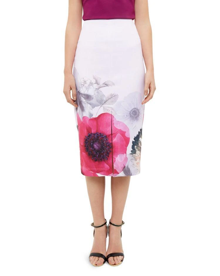 商品Ted Baker London|Geemey Neon Poppy Pencil Skirt,价格¥718,第1张图片