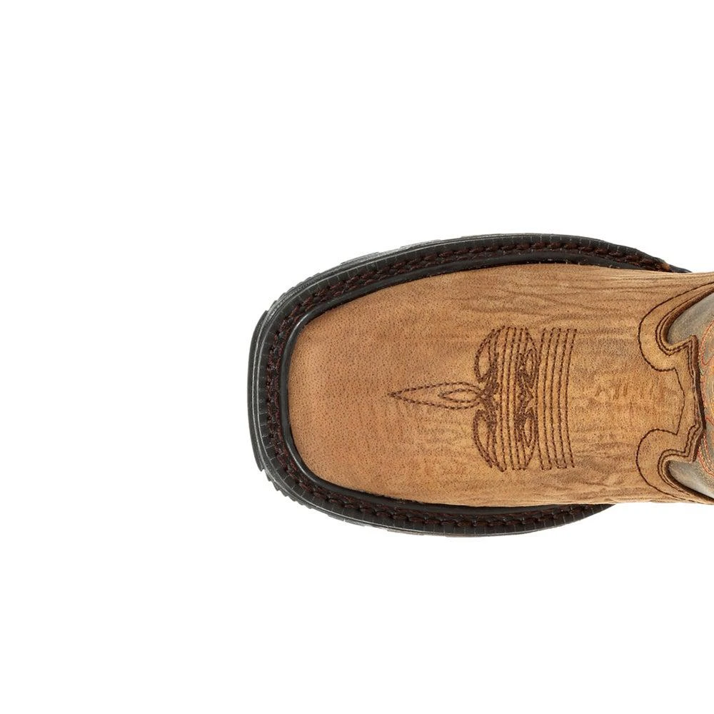 商品Durango|Maverick XP Bay Brown Square Toe Cowboy Boots (Big Kid),价格¥863,第4张图片详细描述