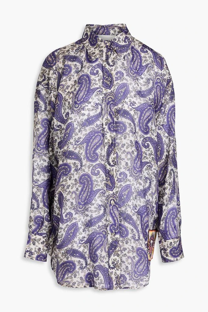 商品Zimmermann|Appliquéd paisley-print silk shirt,价格¥2057,第1张图片