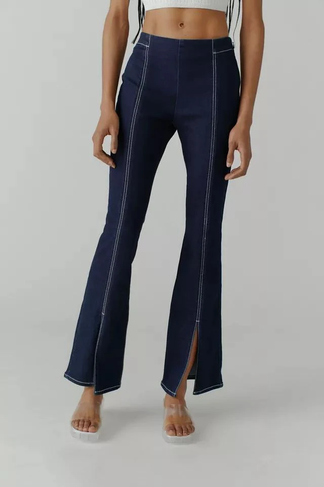 商品BDG|BDG Ariana Split Hem Flare Jean - Dark Wash,价格¥75,第5张图片详细描述