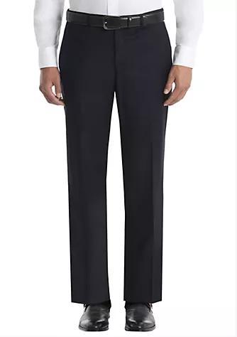 商品Ralph Lauren|Solid Navy Wool Straight Suit Separate Pants,价格¥1304,第1张图片