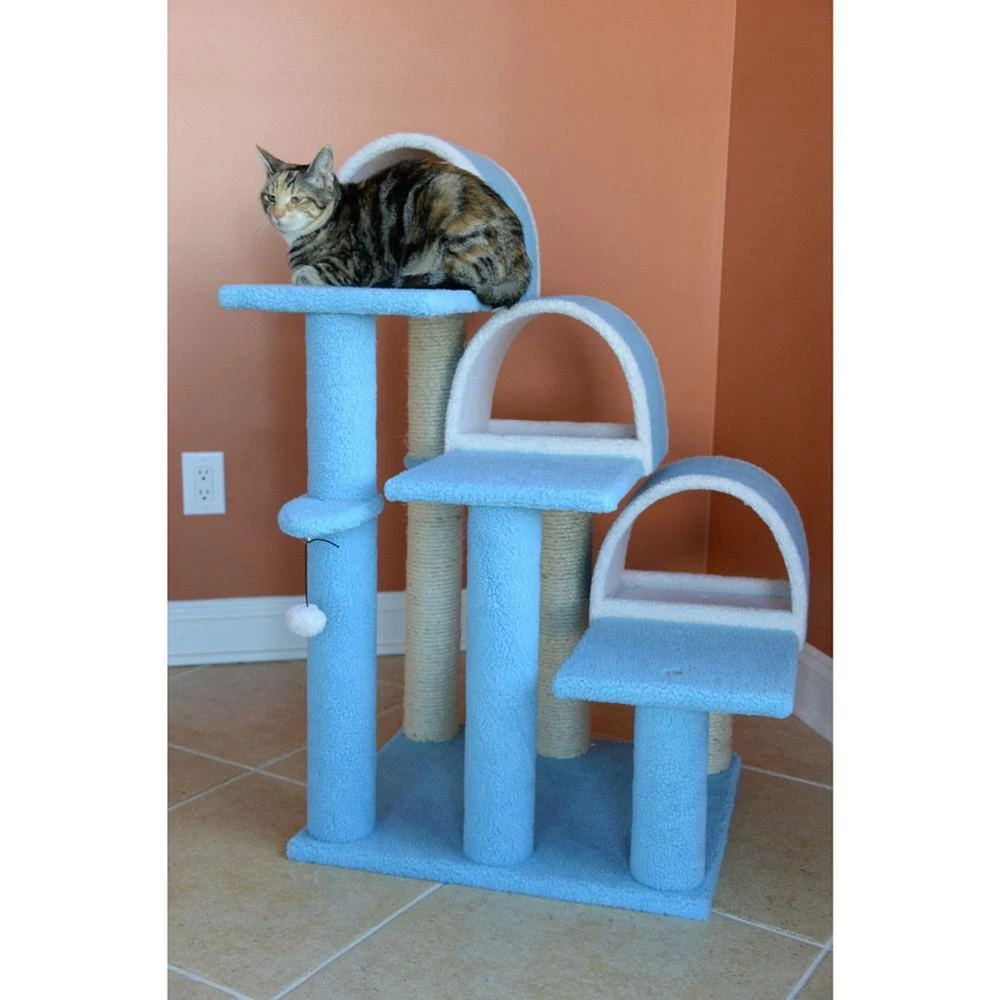 商品Macy's|38" High Real Wood Cat Step Stairs Ramp, Cat Scratcher,价格¥1548,第2张图片详细描述