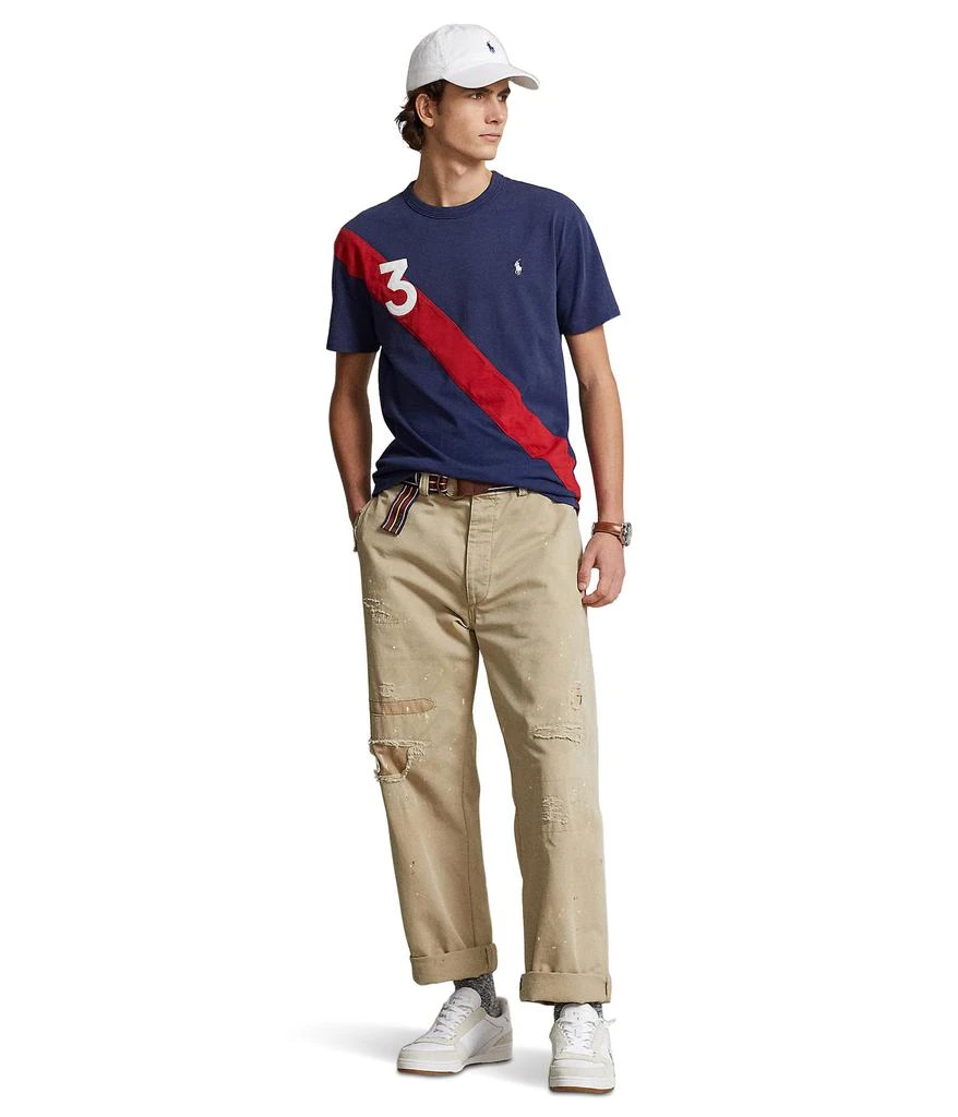 商品Ralph Lauren|Classic Fit Banner-Stripe Jersey T-Shirt,价格¥552,第4张图片详细描述