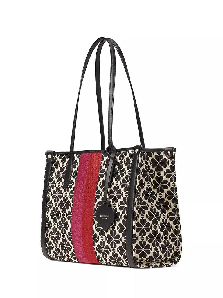 商品Kate Spade|Large Spade Flower Jacquard Stripe Everything Tote,价格¥2238,第4张图片详细描述