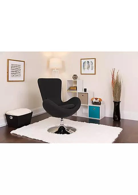 商品belk|Furniture Egg Series Black Fabric Side Reception Chair,价格¥7484,第2张图片详细描述