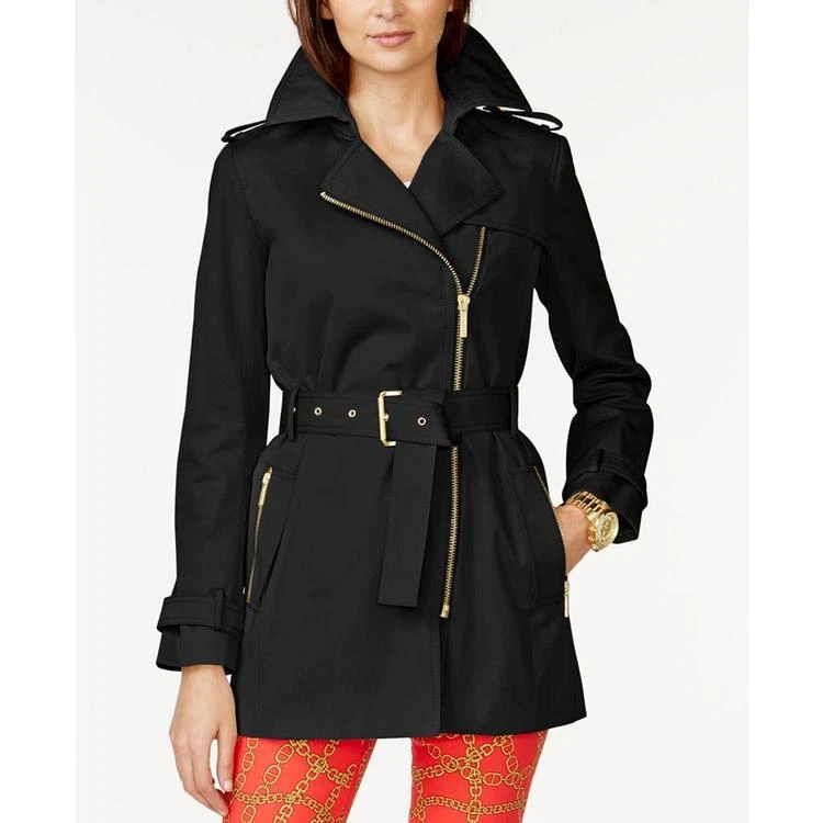 商品Michael Kors|MICHAEL  Petite Belted Front-Zip Trench Coat,价格¥1122,第1张图片