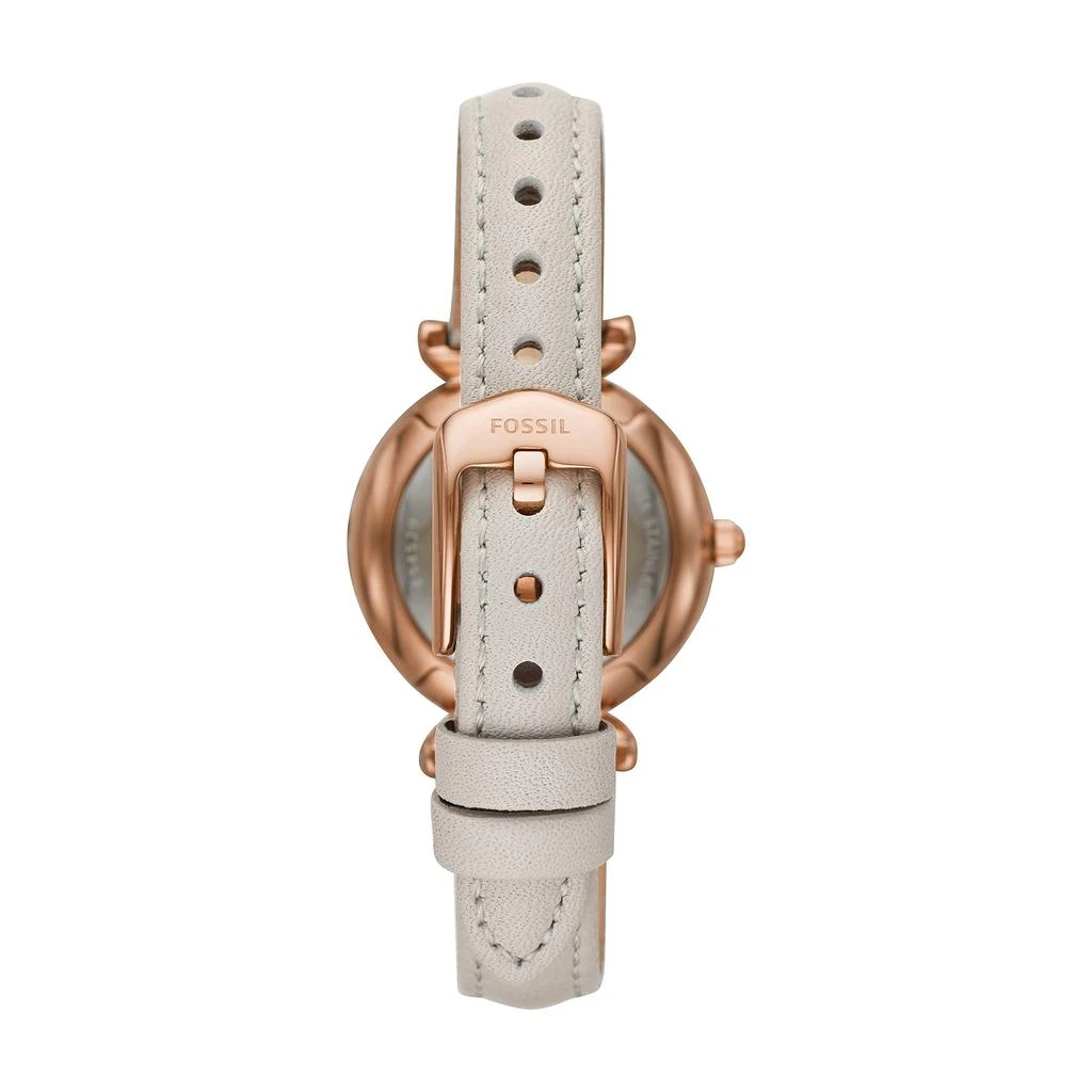 商品Fossil|Carlie Mini Three-Hand Leather Watch,价格¥669,第3张图片详细描述