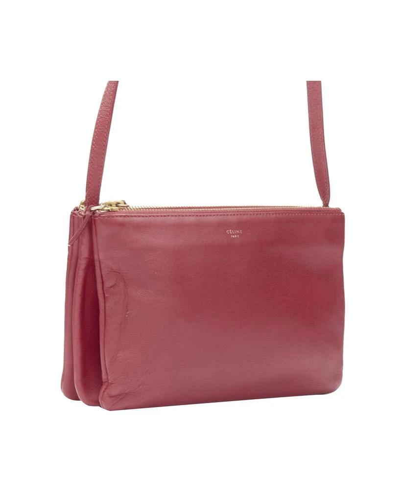 商品[二手商品] Celine|OLD CELINE Phoebe Philo Trio red gold zip triple snap pouch crossbody bag,价格¥11242,第3张图片详细描述