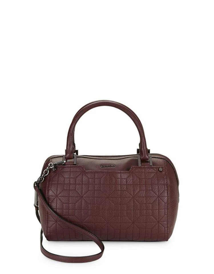 商品Calvin Klein|Leather Satchel Handbag,价格¥560,第2张图片详细描述