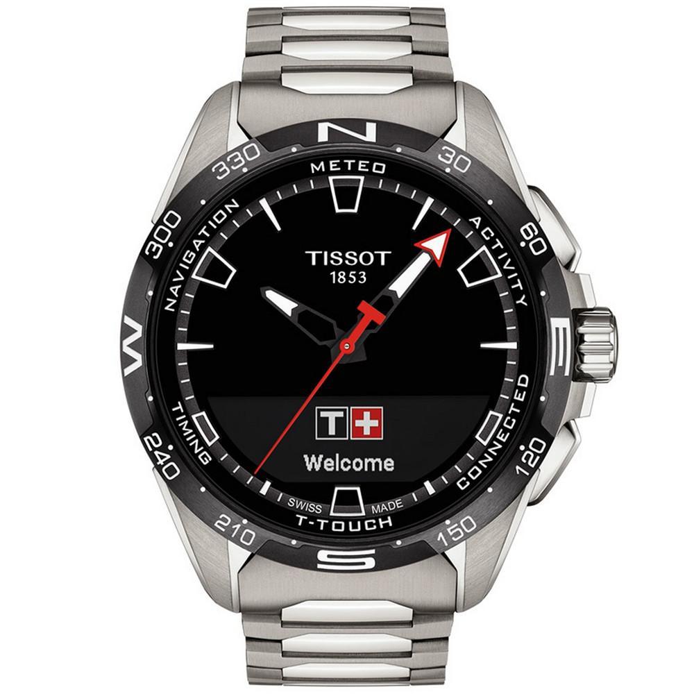 商品Tissot|Men's Swiss T-Touch Connect Solar Titanium Bracelet Smart Watch 48mm,价格¥8646,第1张图片