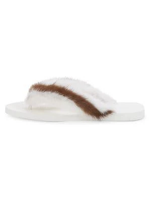 商品Valentino|Mink Fur Flip-Flops,价格¥1103,第4张图片详细描述