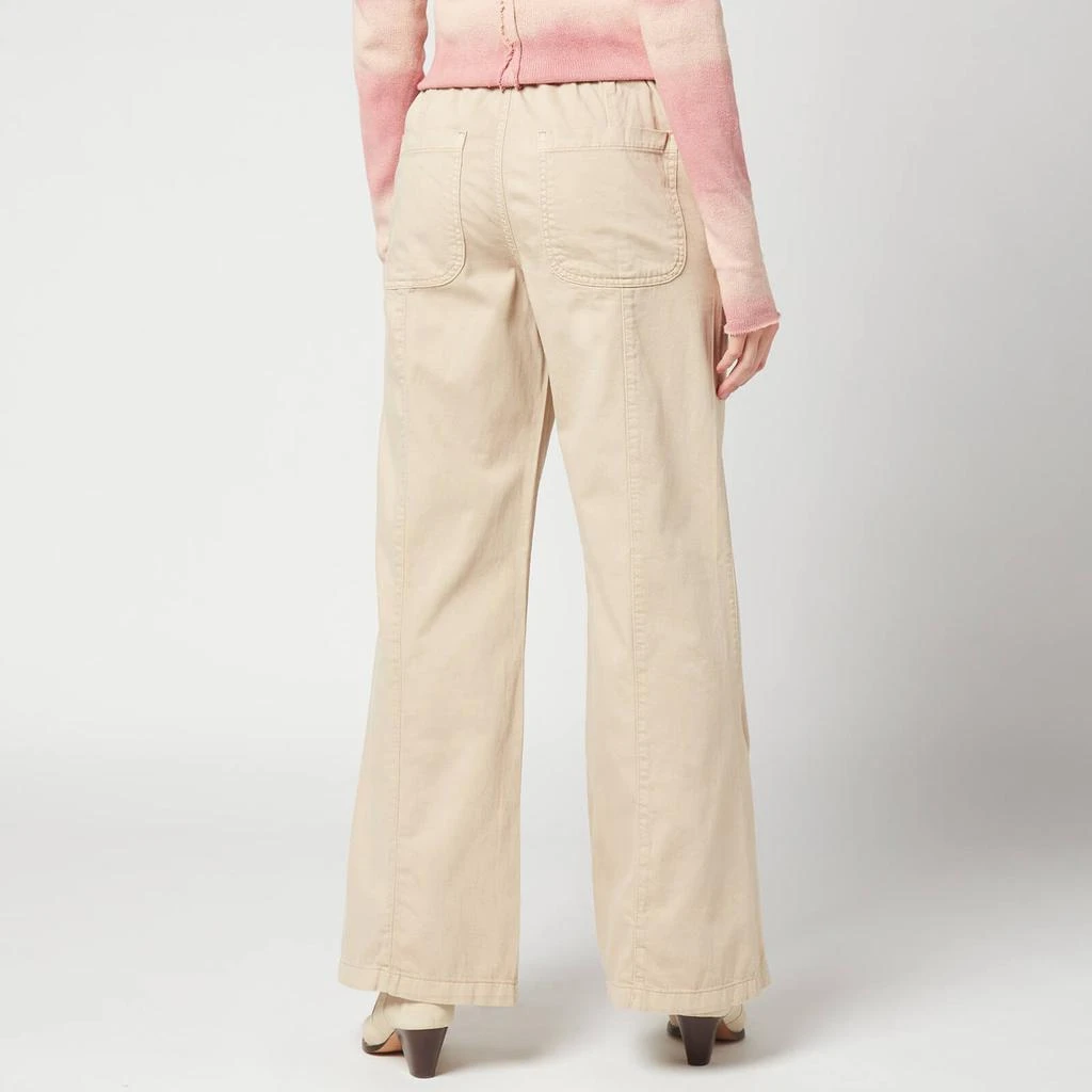 商品Free People|Free People Women's Denim Track Pants - Stone,价格¥70,第2张图片详细描述