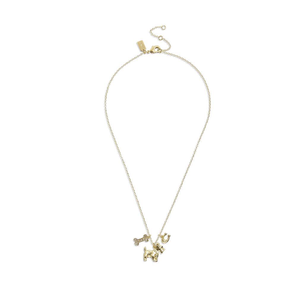 商品Coach|Scottie Charm Pendant Necklace,价格¥680,第4张图片详细描述