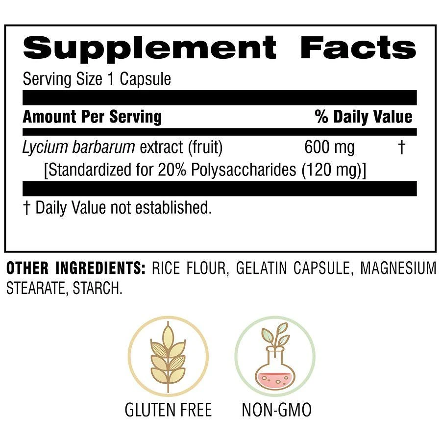 商品Botanic Choice|Goji Extract 600mg,价格¥49,第2张图片详细描述