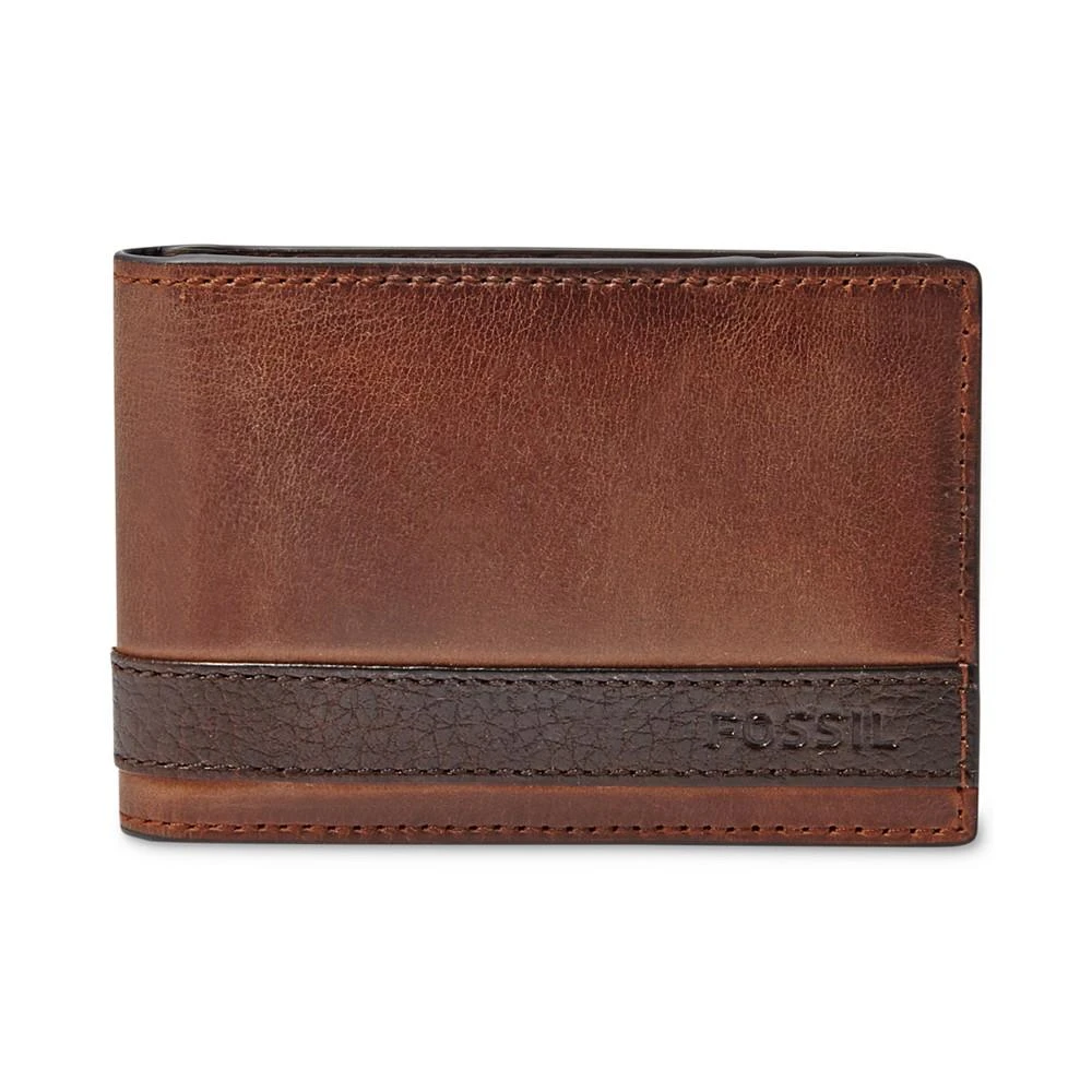 商品Fossil|Men's Leather Quinn Money Clip Bifold Wallet,价格¥375,第1张图片