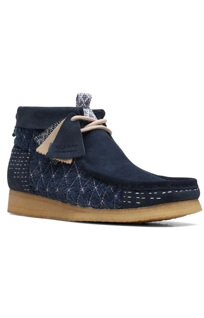 商品Clarks|(26169152) Wallabee Boots - Navy Sashiko,价格¥1105,第2张图片详细描述