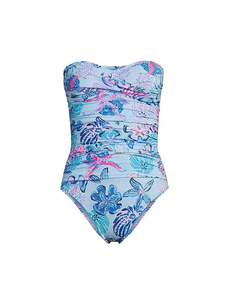 商品Lilly Pulitzer|Flamenco Ruched One-Piece Swimsuit,价格¥573,第1张图片