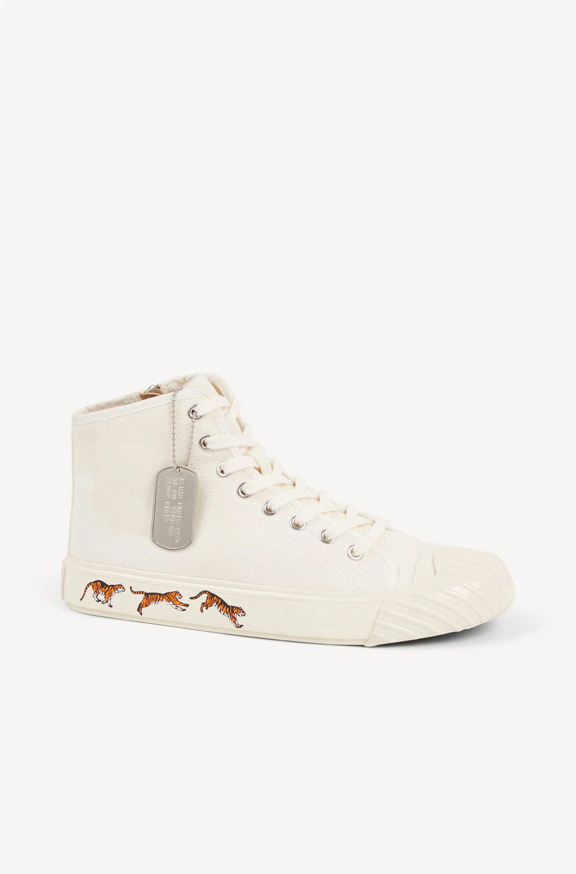 商品[国内直发] Kenzo|KENZO 米白色女士帆布鞋 FC62SN020F50-02,价格¥2032,第1张图片