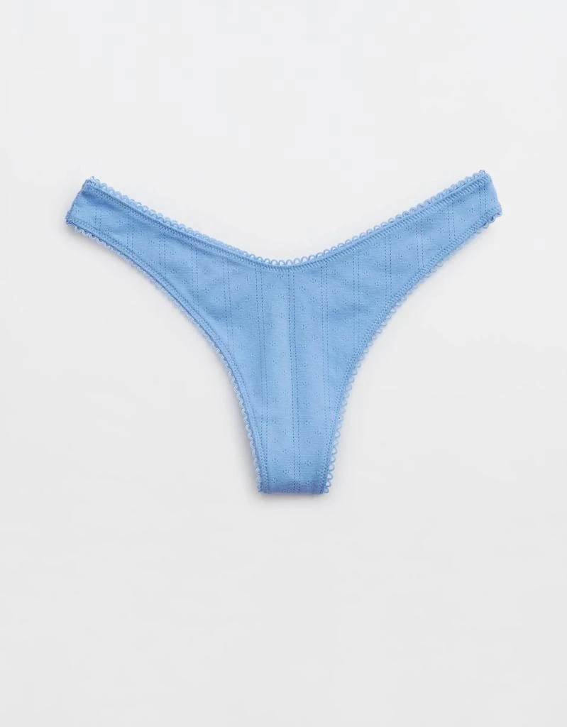 商品Aerie|Aerie Pointelle High Cut Thong Underwear,价格¥46,第2张图片详细描述