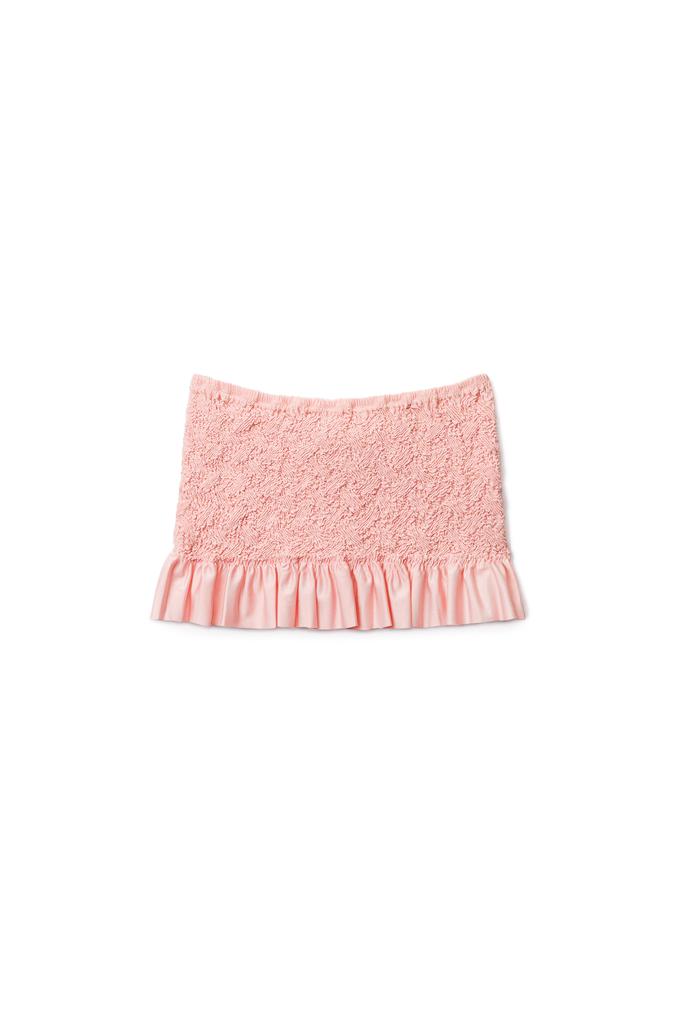 RUFFLE HEM MINI SKIRT IN SMOCKED JERSEY商品第1张图片规格展示