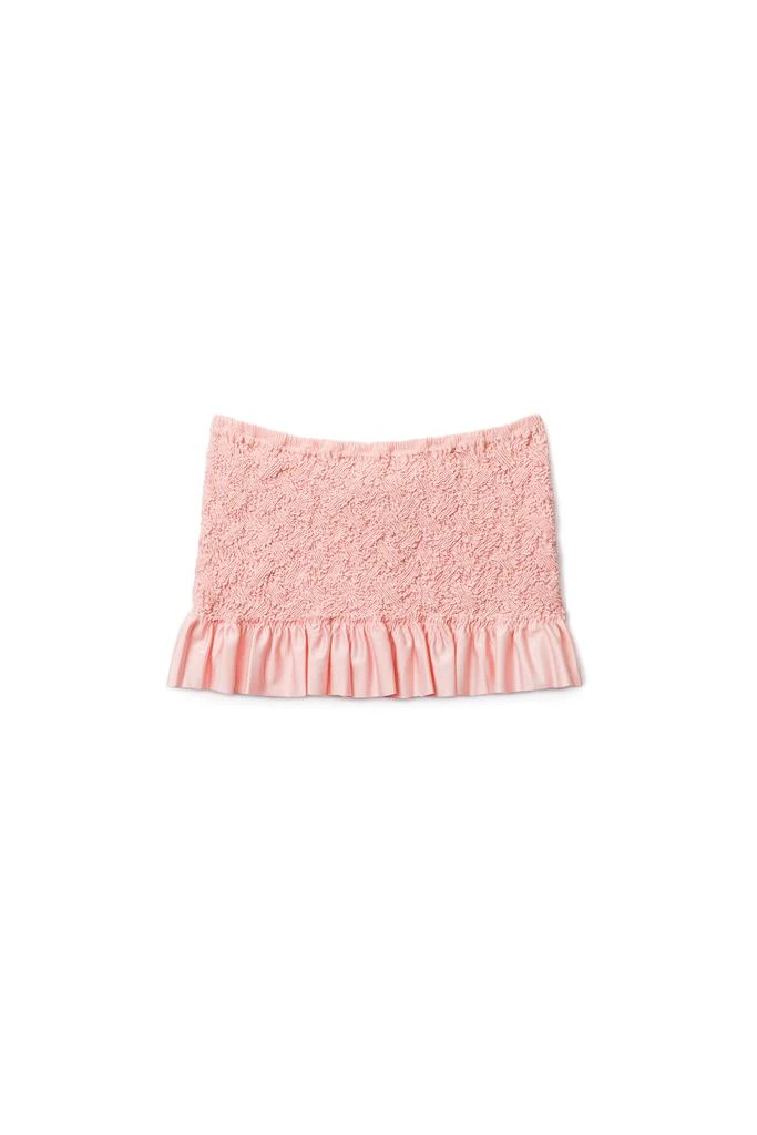 商品Alexander Wang|RUFFLE HEM MINI SKIRT IN SMOCKED JERSEY,价格¥1627,第1张图片