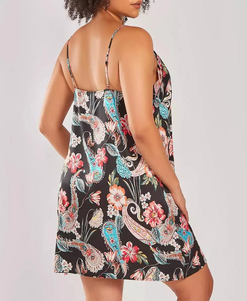 商品iCollection|Plus Size Silky Soft Short Printed Chemise Nightgown,价格¥427,第2张图片详细描述