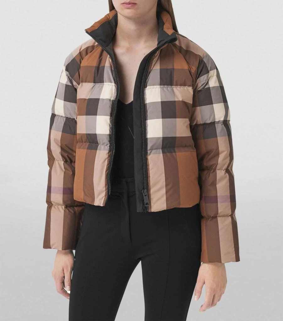 商品Burberry|Cropped Check Puffer Jacket,价格¥12510,第3张图片详细描述