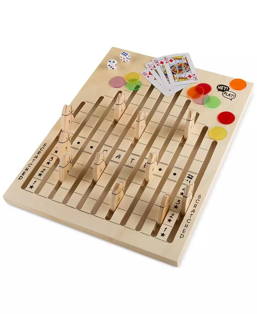 商品Trademark Global|Wooden Horse Race Game 75-Pc.,价格¥104,第1张图片