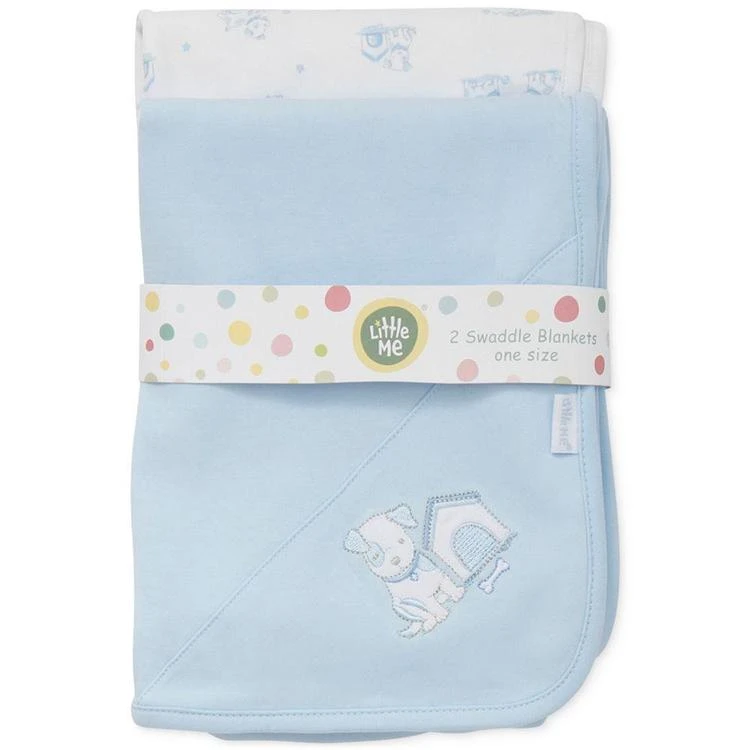 商品Little Me|2-Pk. Puppy Cotton Swaddle Blankets, Baby Boys (0-24 months),价格¥180,第4张图片详细描述