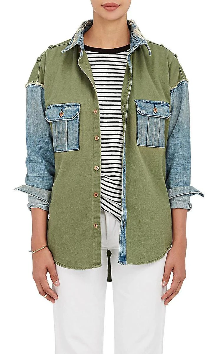 商品NSF|Johnna Denim & Canvas Shirt,价格¥621,第1张图片