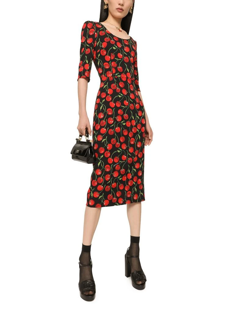 商品Dolce & Gabbana|查米尤斯绸缎过膝连衣裙,价格¥18983,第2张图片详细描述